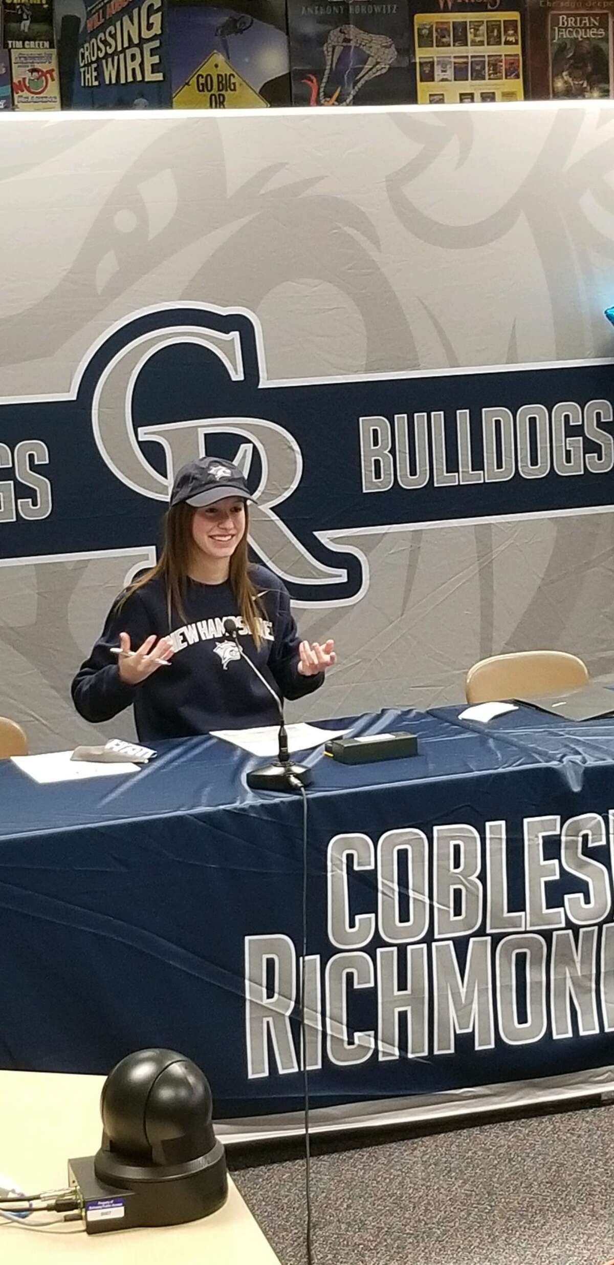 Olivia Chamberlain ready to jump for New Hampshire track team