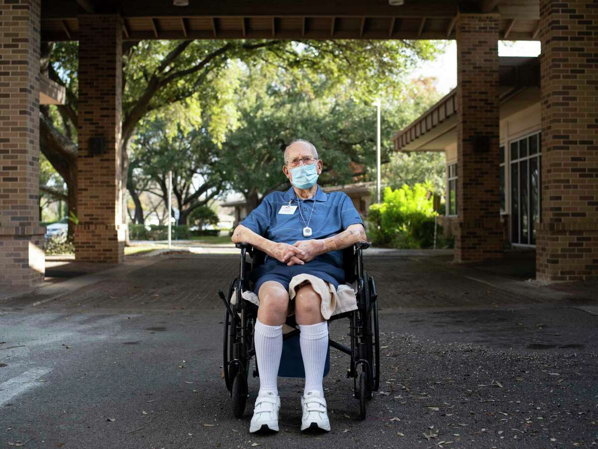 Webb, seen outside his nursing home at the Morningside Ministries Assisted Living Facility.