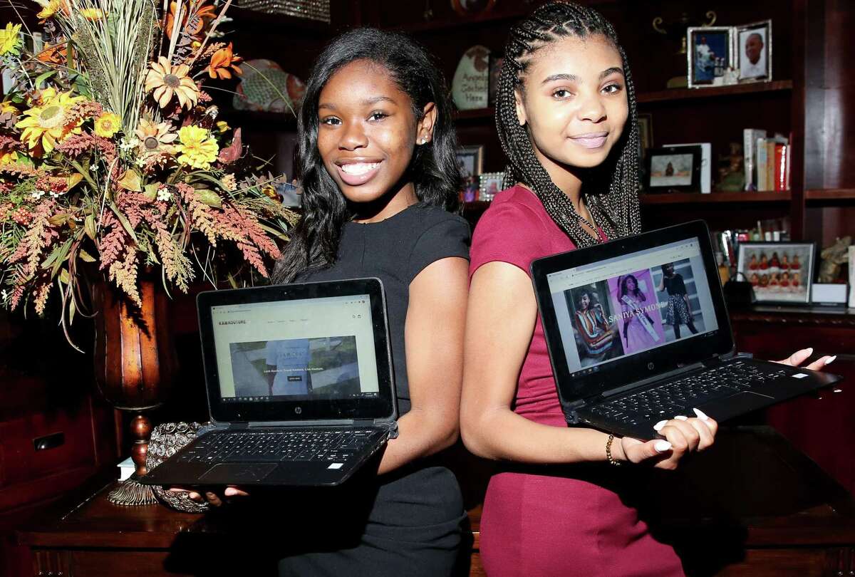 Kamryn Johnson, left, and Saniya Symone Scott have their own cookbook called “Cooking in Style” with recipes they’ve learned in the kitchen with their families.