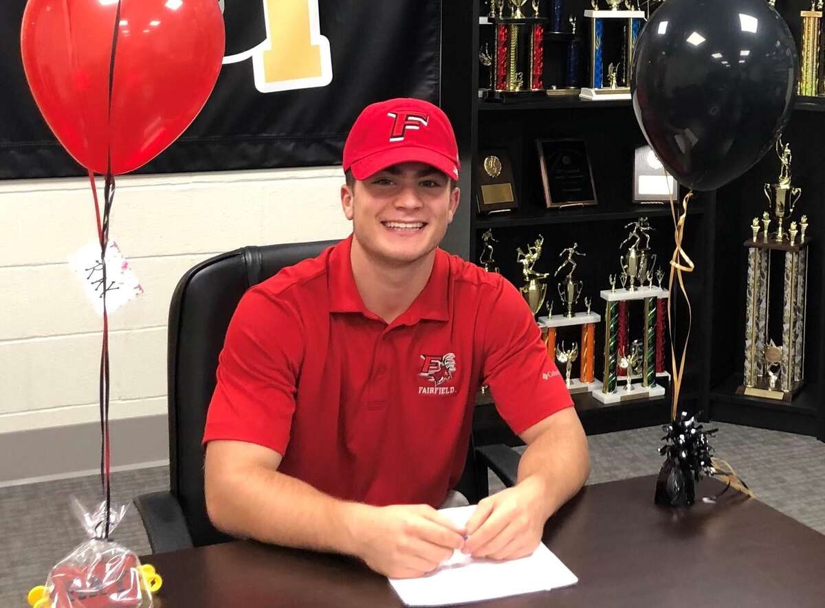 Trumbull High's Ray Leonzi will play for coach Bill Currier's Fairfield University baseball team.