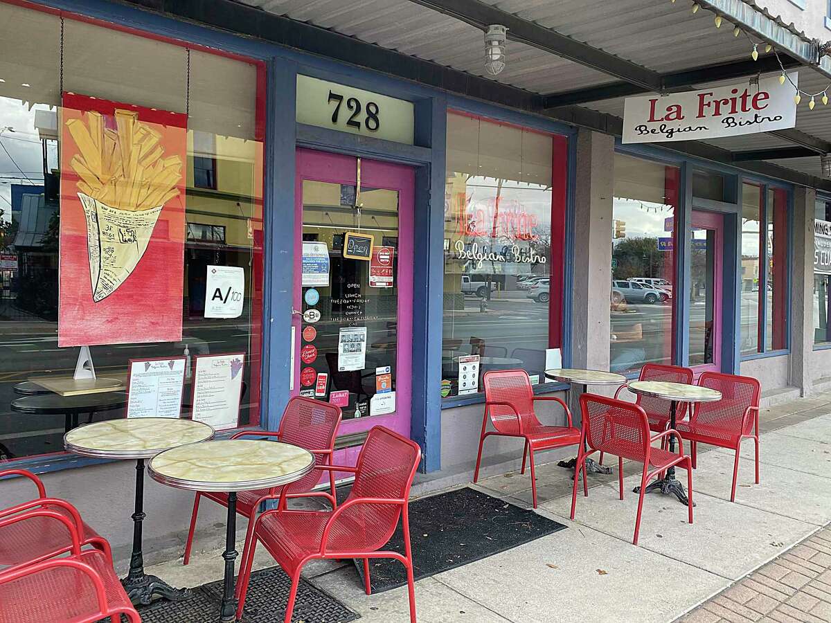 The Southtown restaurant La Frite Belgian Bistro serves steak frites at lunch and dinner.