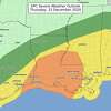 There is an enhanced risk of severe weather from far SE TX across LA and into SW MS. All severe weather hazards are expected including the potential for tornadoes.