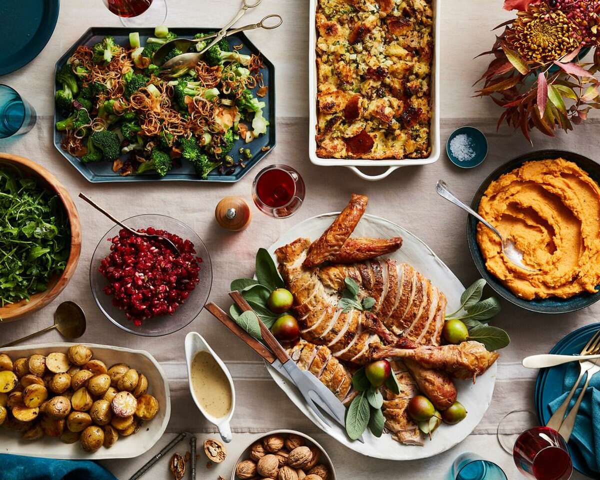 Melissa Clark's Thanksgiving dishes, in New York. Thanksgiving is as much about connecting in the kitchen as gathering at the table. Clark shared her family's stories and recipes for the holiday meal. Food Stylist: Barrett Washburne. Prop Stylist: Courtney de Wet.