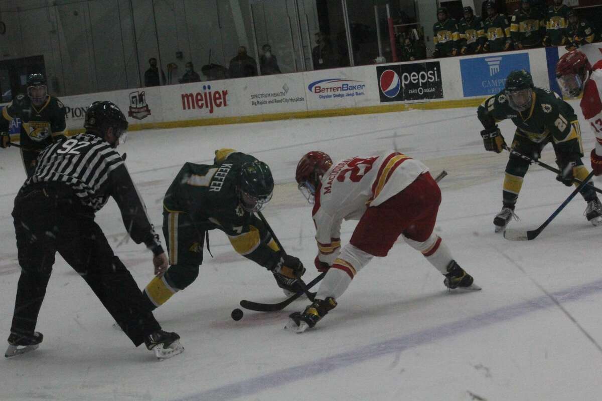Northern Michigan defeated Ferris State 6-5 in overtime in nonleague action on Wednesday in the Ewigleben Ice Arena.