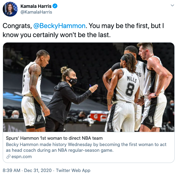 Spurs' Becky Hammon first woman to direct NBA team