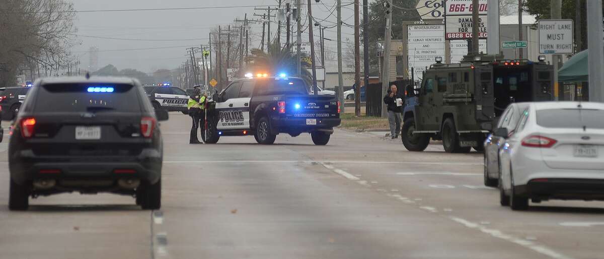 Beaumont police continue to work the scene of an officer involved shooting on College Street early Thursday morning. Photo taken Thursday, December 31, 2020 Kim Brent/The Enterprise