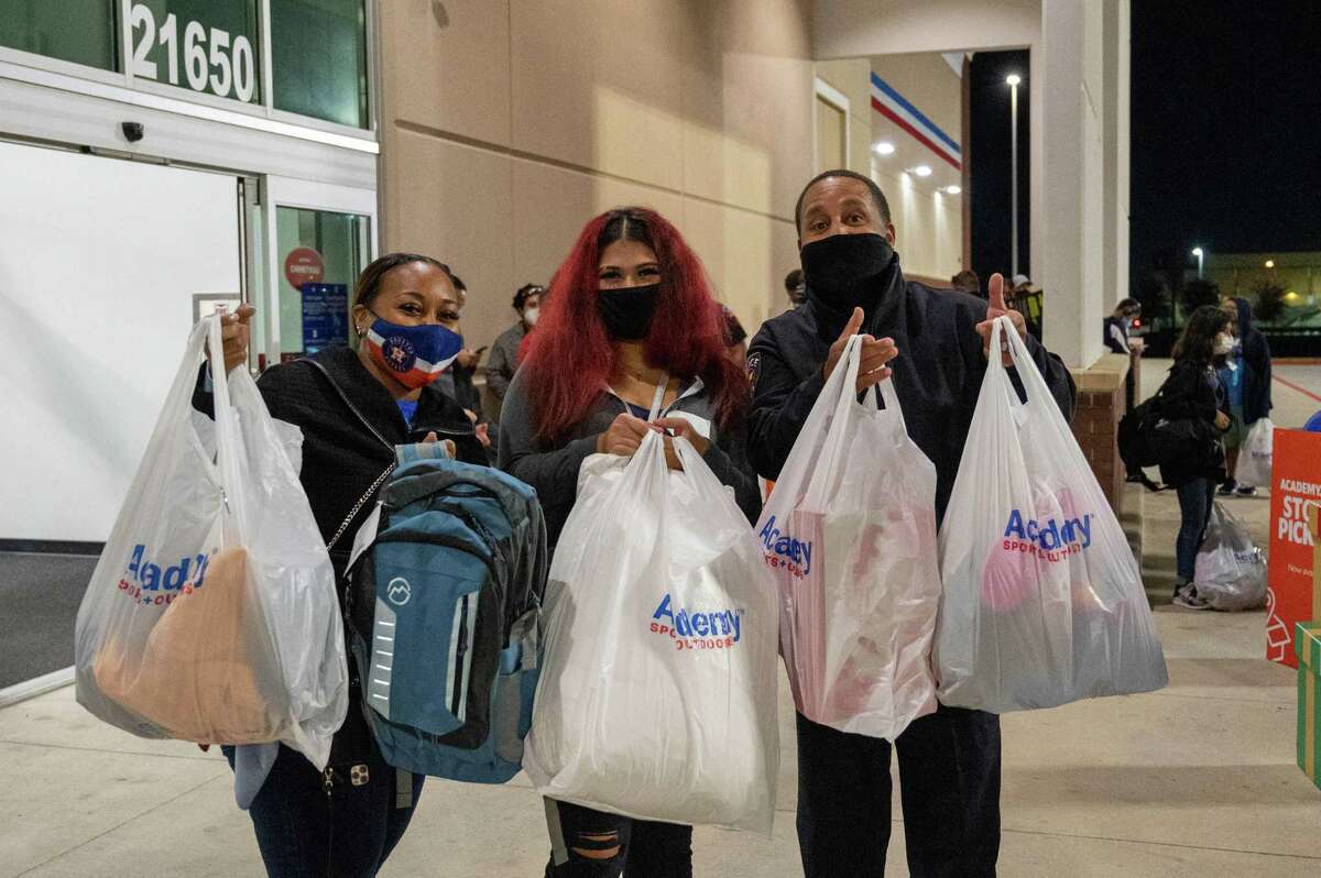 The Spring Independent School District Police Department held its first Blue Santa Project on Friday, Dec. 18, at Academy Sports and Outdoors, where 30 middle and high school students were partnered up with a police officer and received $150 for a shopping spree, states a Spring ISD news release.