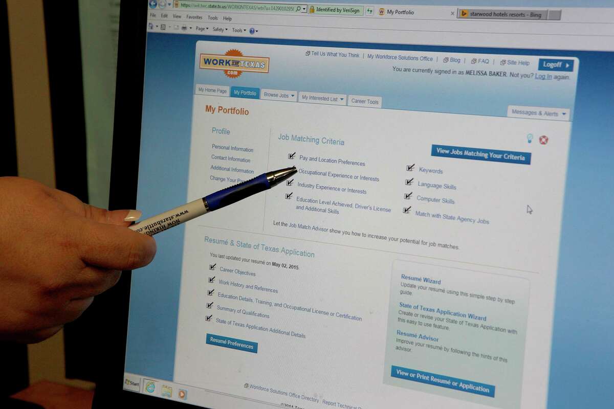A resource lab technician helps a person with tips for searching a career center job bank in a previous spring season. The Ridgefield Continuing Education program, which is through the town's Public School's, has resume, interview, and job search workshops available for those interested in participating them, on four Fridays in January, 2021.