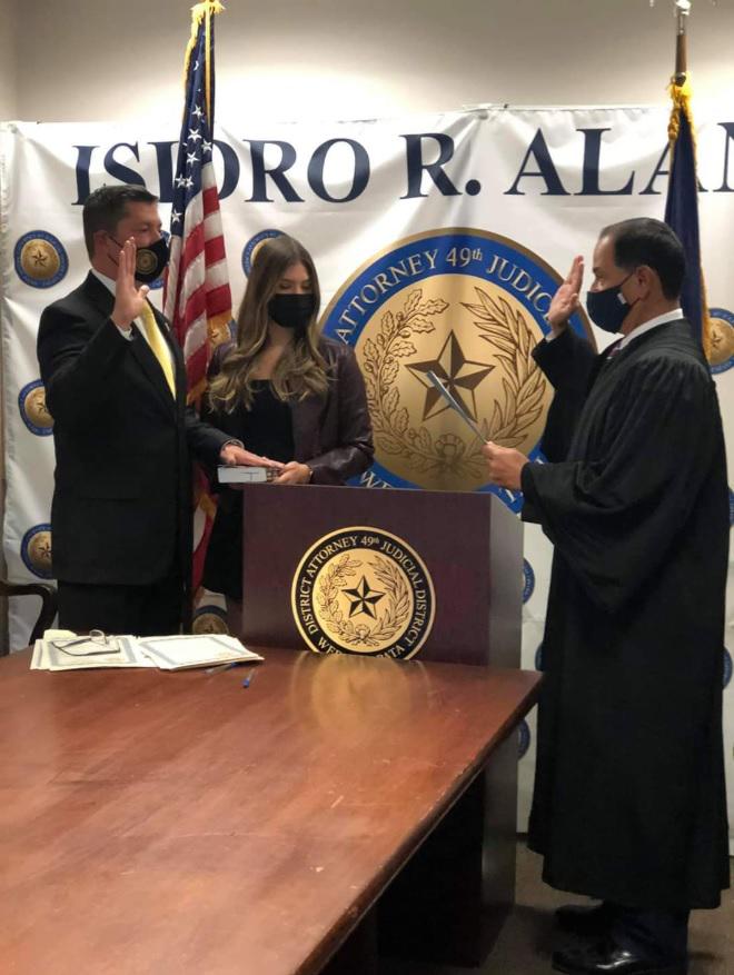 District attorney takes oath of office