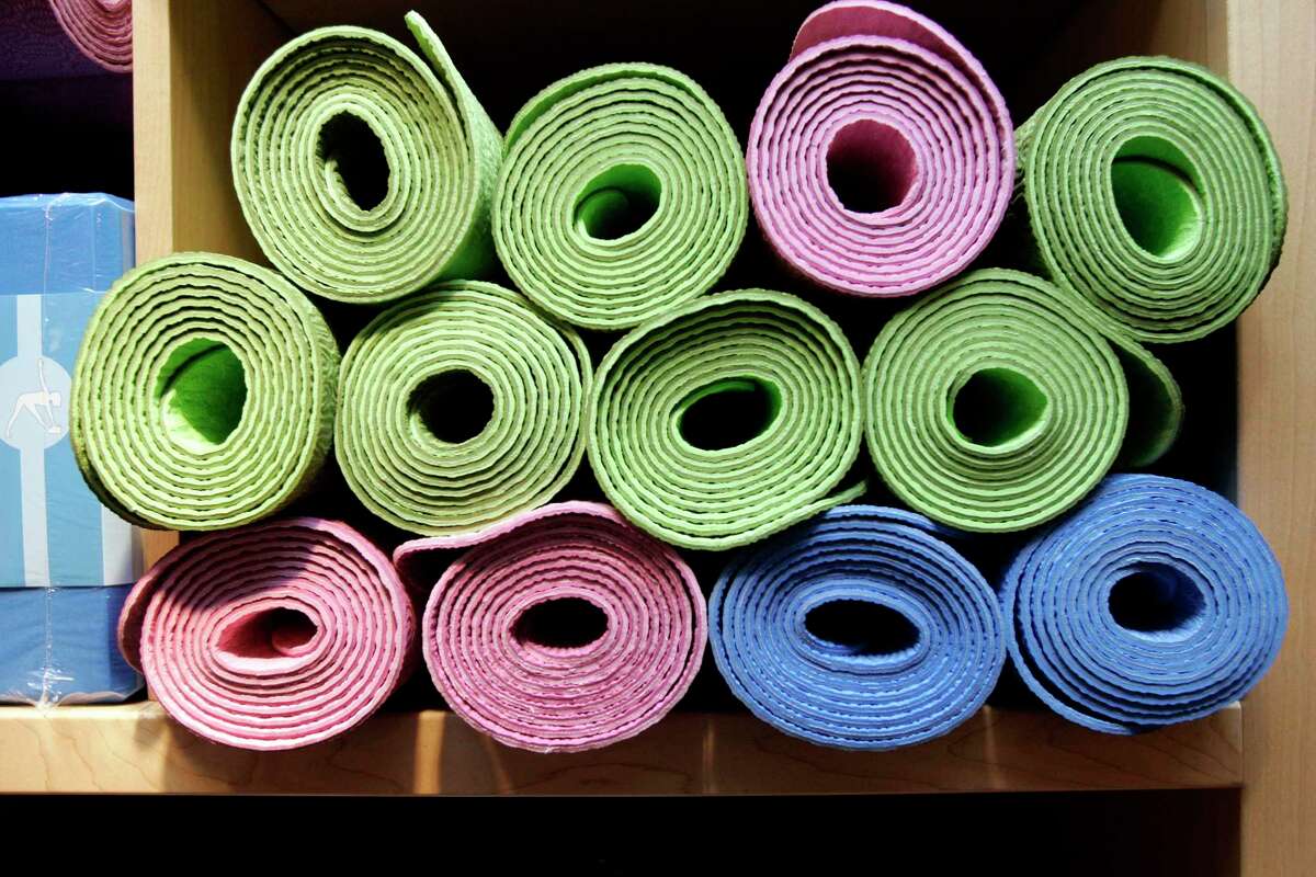 Yoga mats are pictured in a previous year. The Ridgefield Continuing Education program is going to have a new one session Zoom workshop about Yoga Nidra, (Yogic Sleep), January 12, 2021, from 7 to 8:30 p.m.