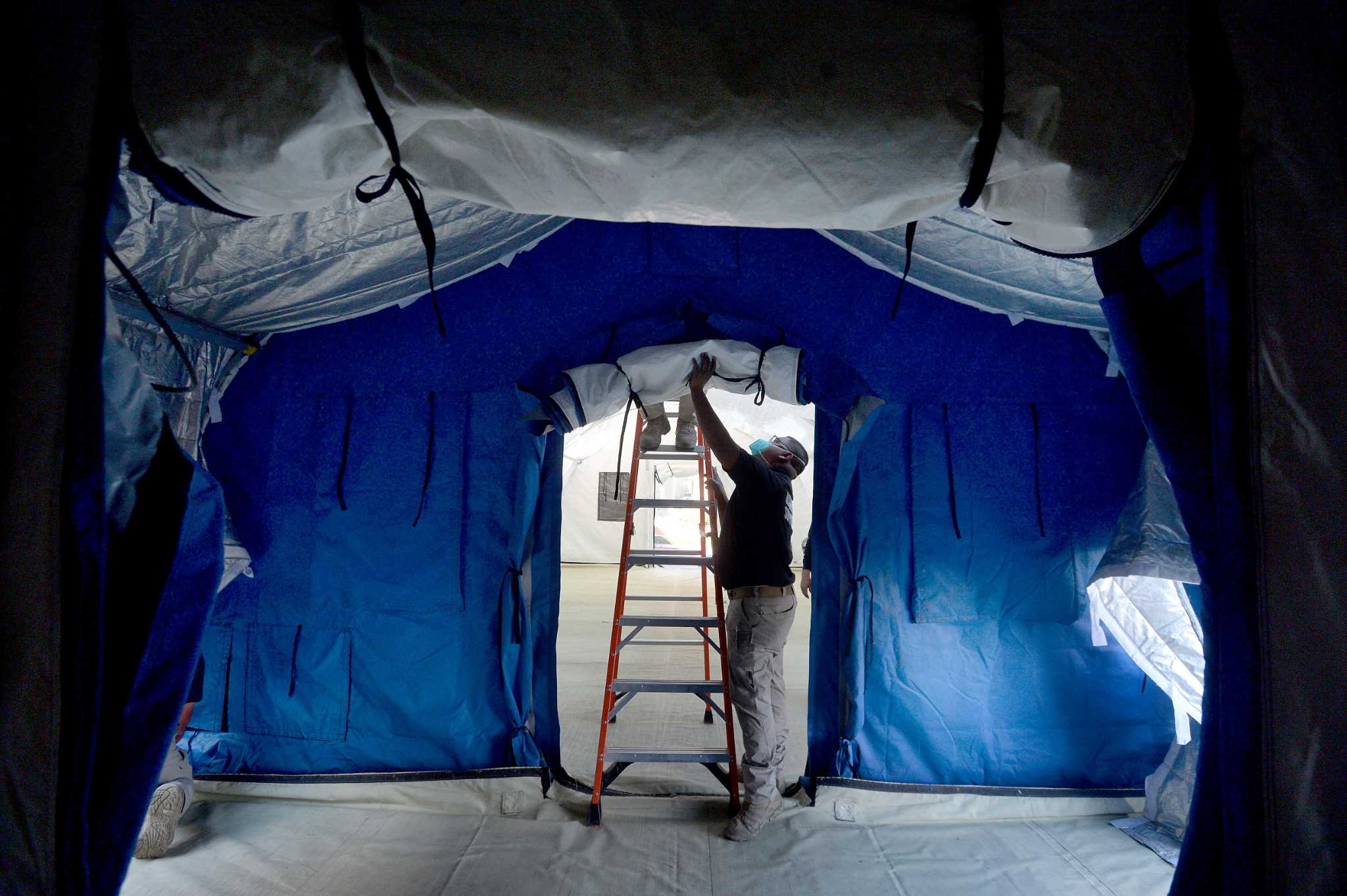 Photos Baptist Hospital gets ER triage tent