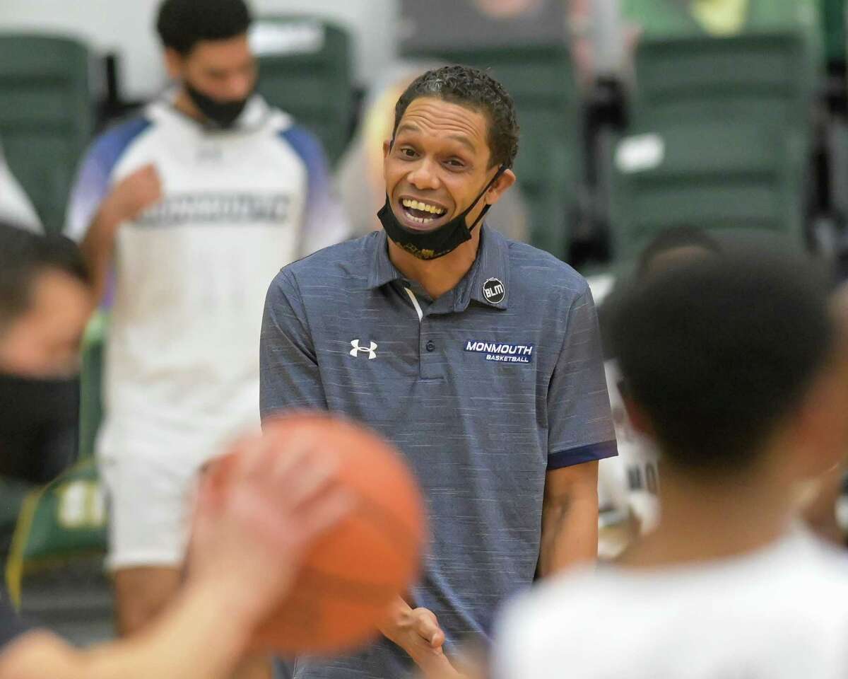 Monmouth University head coach King Rice during a Metro Atlantic Athletic Conference game against Siena College at the Siena College Alumni Recreation Center in Loudonville, NY, on Monday, Jan. 4, 2020 (Jim Franco/special to the Times Union.)