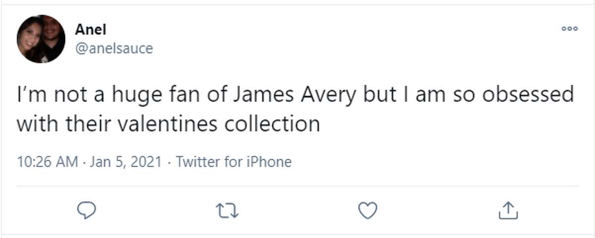 Twitter reactions to the Valentine's Day collection from James Avery.