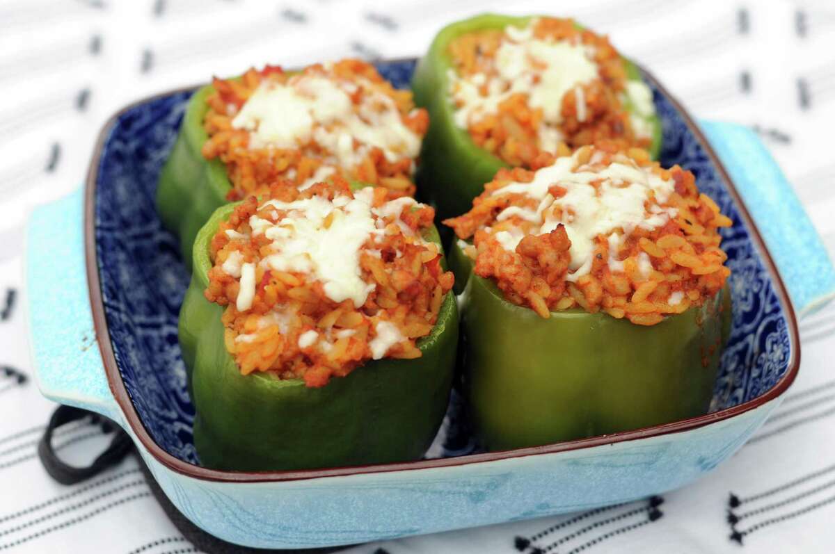 Italian Sausage- and Orzo-Stuffed Peppers