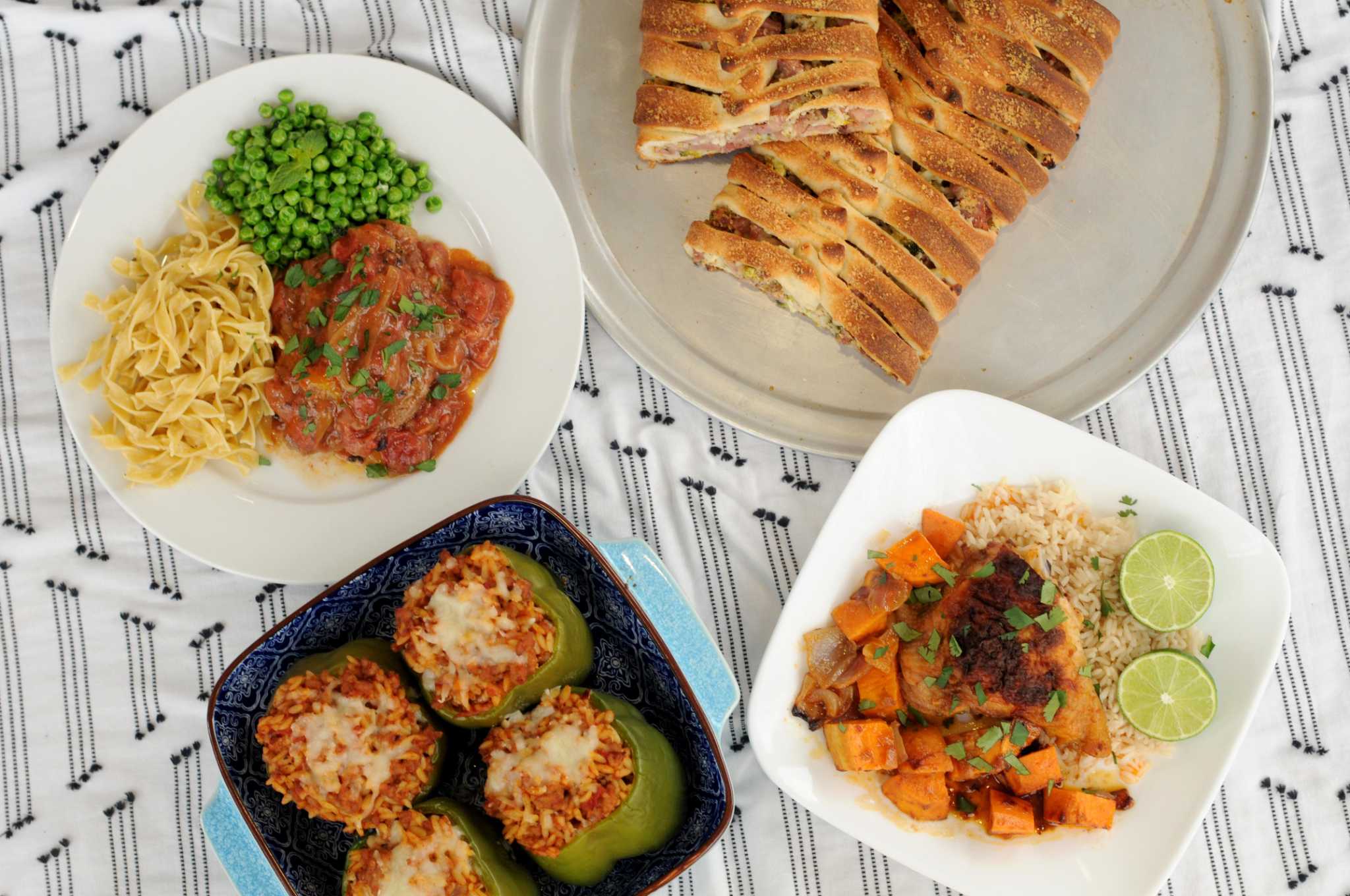4 complete, family-friendly meals for 4, each for less than $15 total
