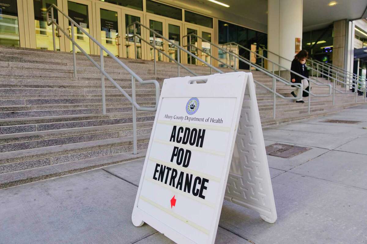 Using the Times Union Center as a vaccination pod, Albany County Department of Health has started vaccinating hundreds of people against COVID-19 on Thursday, Jan. 7, 2021, in Albany, N.Y. (Paul Buckowski/Times Union)