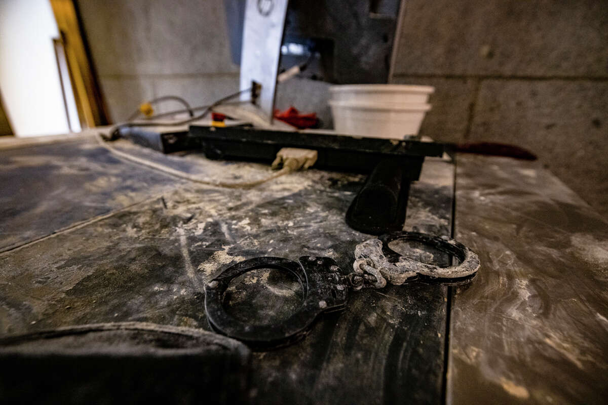 Damage and debris are seen left behind by a pro-Trump mob in the entrance to the western promenade of the U.S. Capitol building on January 7, 2021 in Washington, DC. Following a rally yesterday with President Donald Trump on the National Mall, a pro-Trump mob stormed and broke into the U.S. Capitol building causing a Joint Session of Congress to delay the certification of President-elect Joe Biden's victory over President Trump.