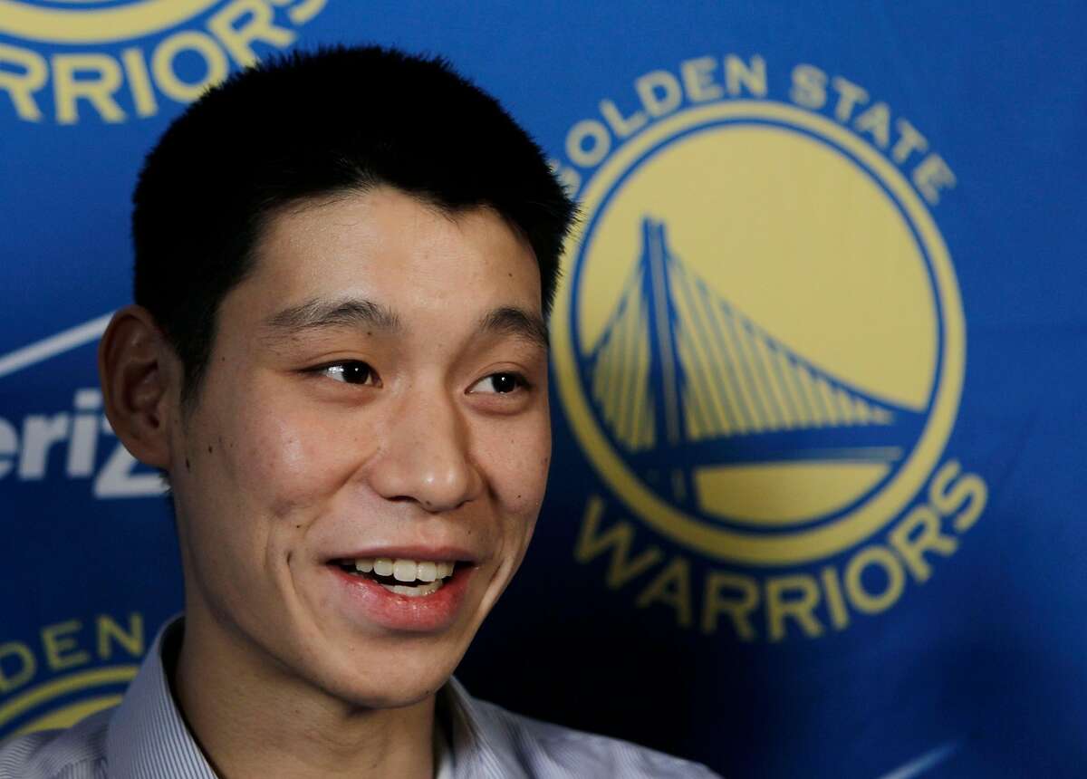 New Golden State Warriors guard Jeremy Lin smiles during a news conference at the NBA basketball team's headquarters in Oakland, Calif., Wednesday, July 21, 2010. Lin was an undrafted free agent from Harvard. (AP Photo/Paul Sakuma)