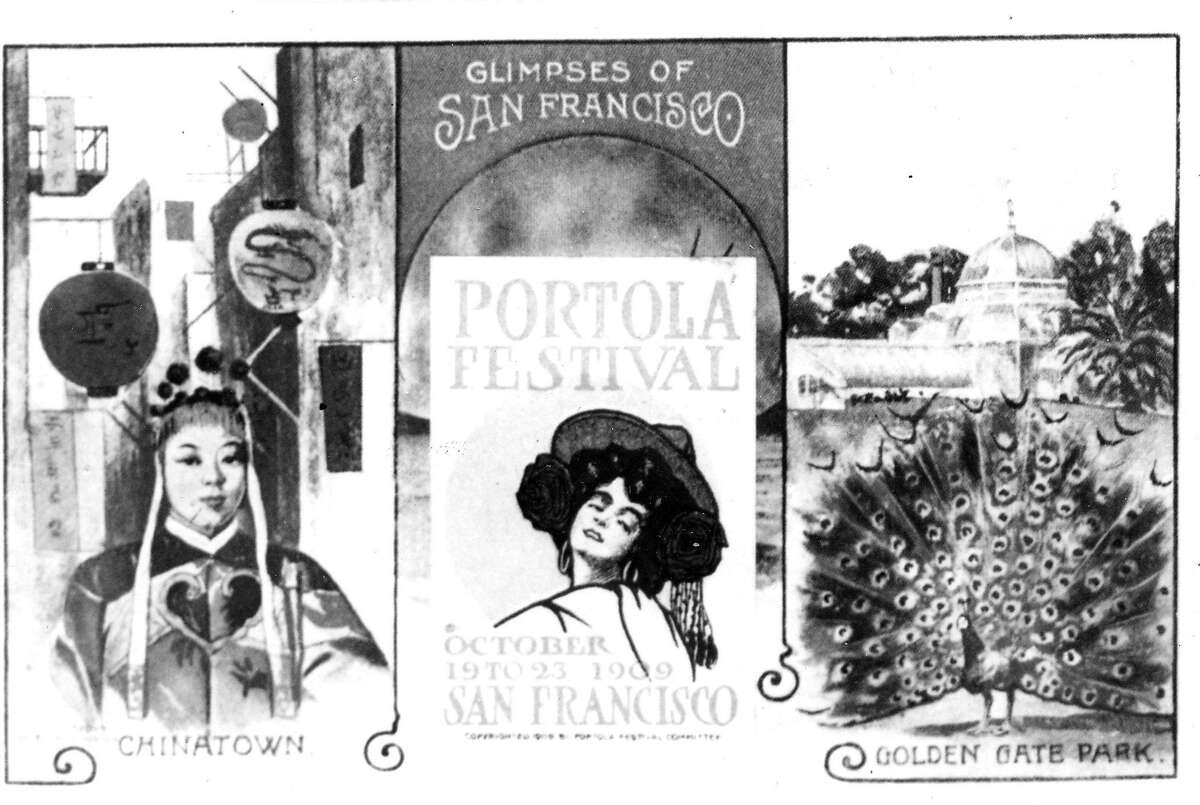Artwork from the 1909 Portola Festival, which marked S.F.’s recovery from the 1906 disaster.