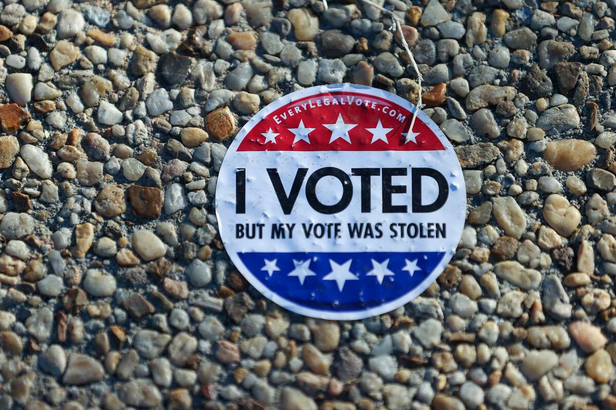 A sticker that says