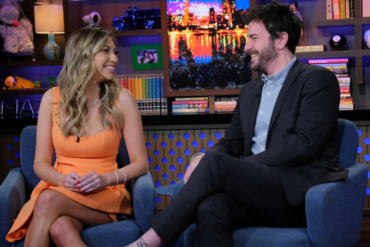 WATCH WHAT HAPPENS LIVE WITH ANDY COHEN -- Episode 17046 -- Pictured: (l-r) Stassi Schroeder, Beau Clark -- (Photo by: Charles Sykes/Bravo/NBCU Photo Bank via Getty Images)