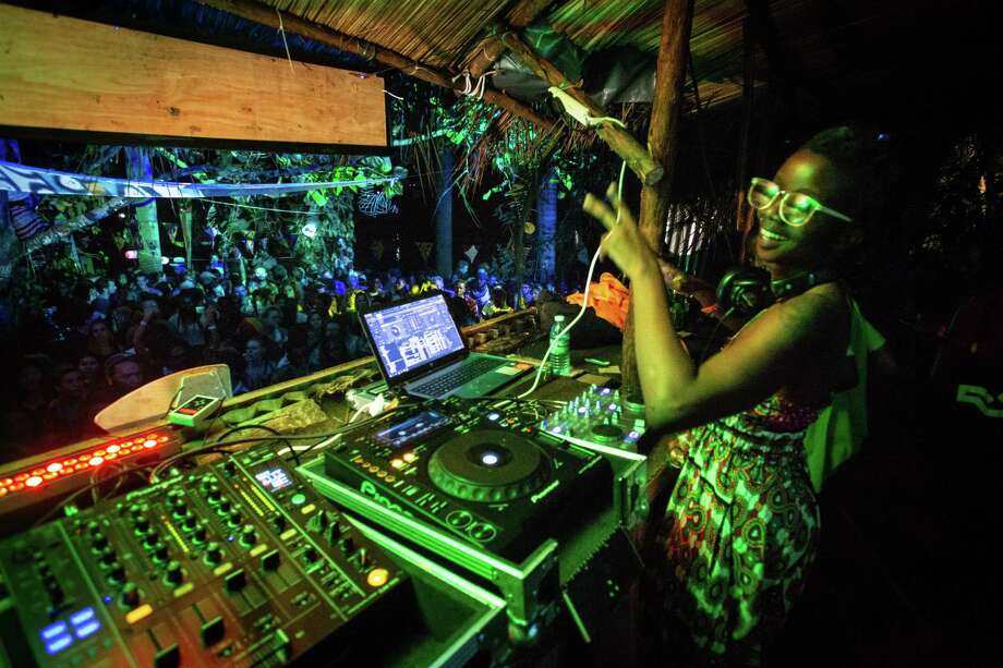 Uganda’s DJ Kampire performs on stage on Sept. 2, 2017 shows Uganda's during the Nyege Nyege Festival, the annual four-day international music festival, in Jinja, Uganda. Photo: MARTIN KHARUMWA/AFP Via Getty Images / AFP