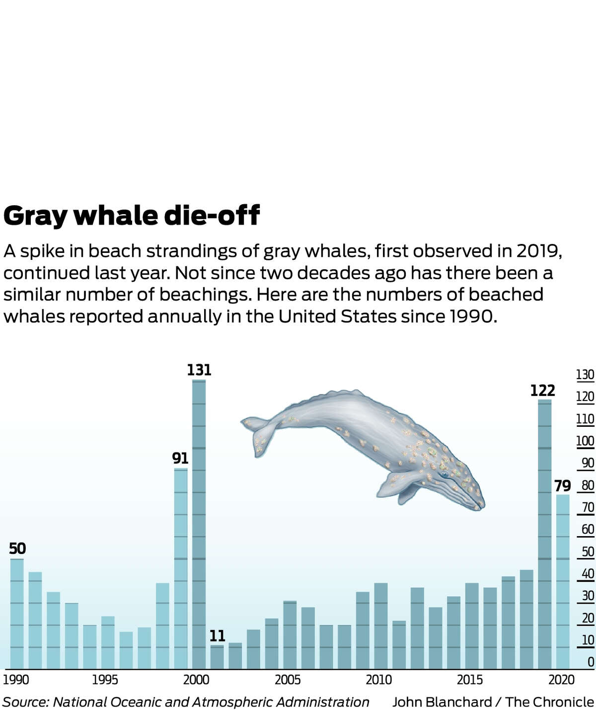 Gray whale die-off pushes into second year. Can the giants survive?