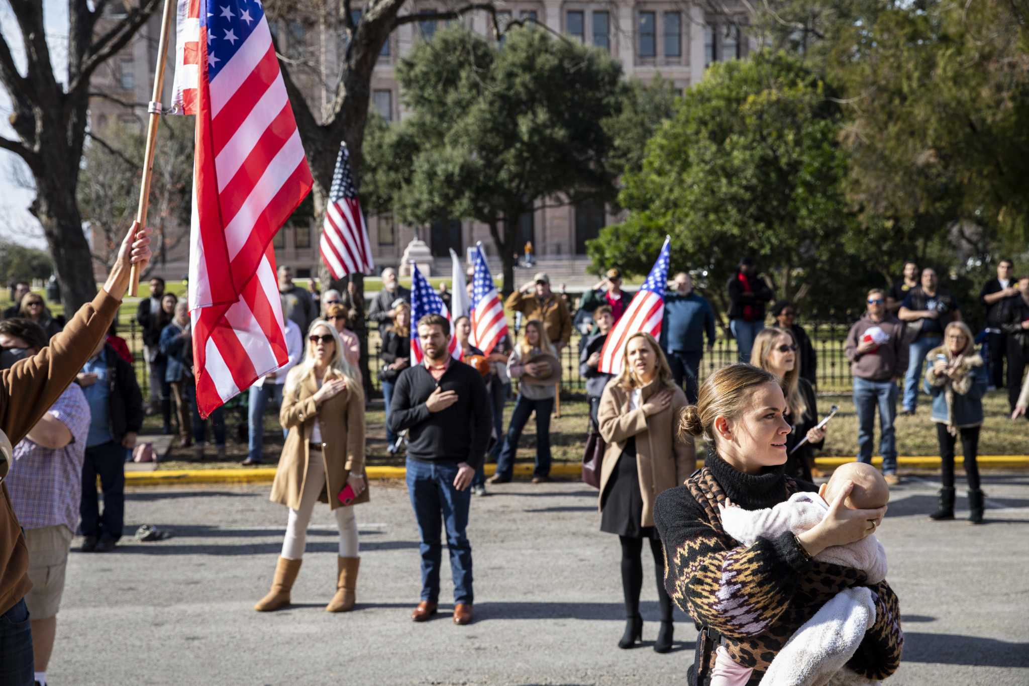 Texas GOP hold rally near State Capitol just days after Capitol Hill ...