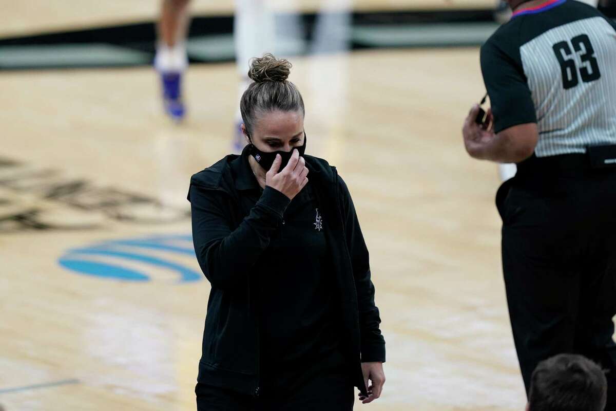 Assistant Becky Hammon has been in COVID-19 protocol in Los Angeles with Drew Eubanks and an unnamed staffer. “We’ve been in contact with Becky,” coach Gregg Popovich said.