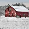 A barn covered in snow in Beaumont on Friday. Photo taken Friday, December 08, 2017 Guiseppe Barranco/The Enterprise