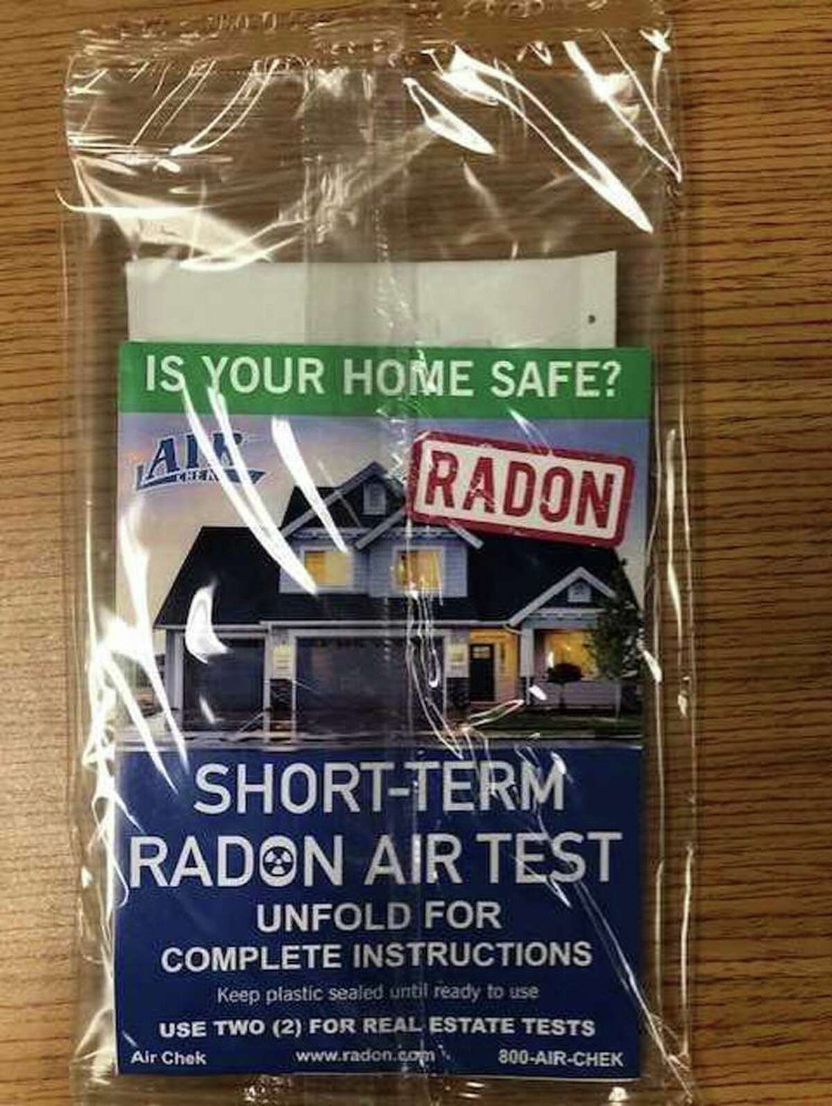Here is a radon test kit to test for the gas in the home. The Darien Health Department is advising resident of the town to test their homes for the gas, especially now that many families are spending more time at home due to the disease, COVID-19.