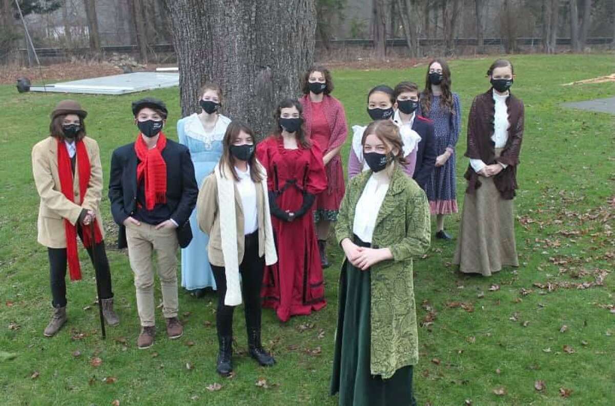 The show must go on: Wilton Children's Theater has found creative ways to perform and work together throughout the pandemic. The cast of Little Women, offered virtually in December. At that point, the usual Wilton Children Theater programming
