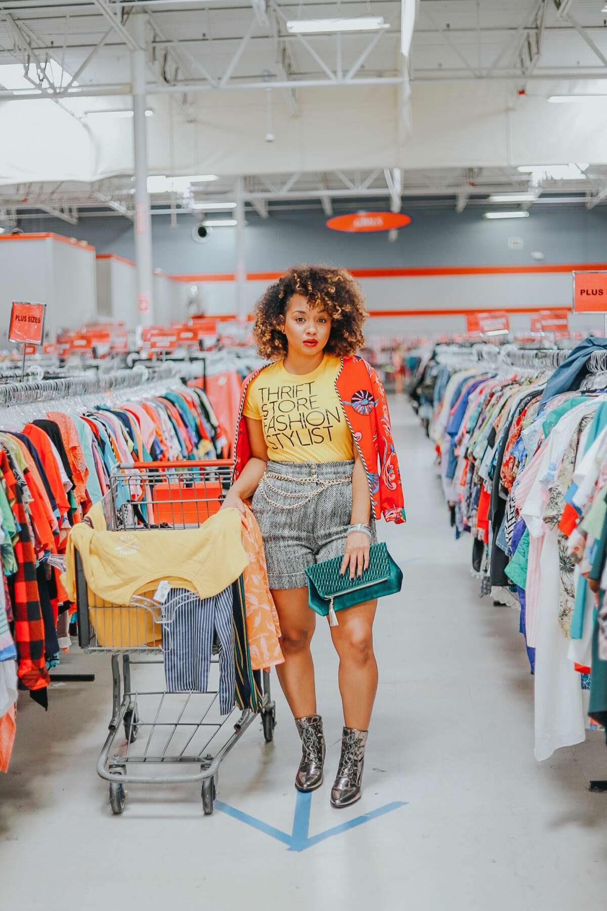 Always Check the Thrift Shop For These 3 Items: When thrift shopping, there are some pieces always worth looking at, according to thrift shopping expert, personal shopper and stylist Sharoya Hall from ImPrettyThrifty “I would say blazers, button up [blouses], and pants of all kinds.”