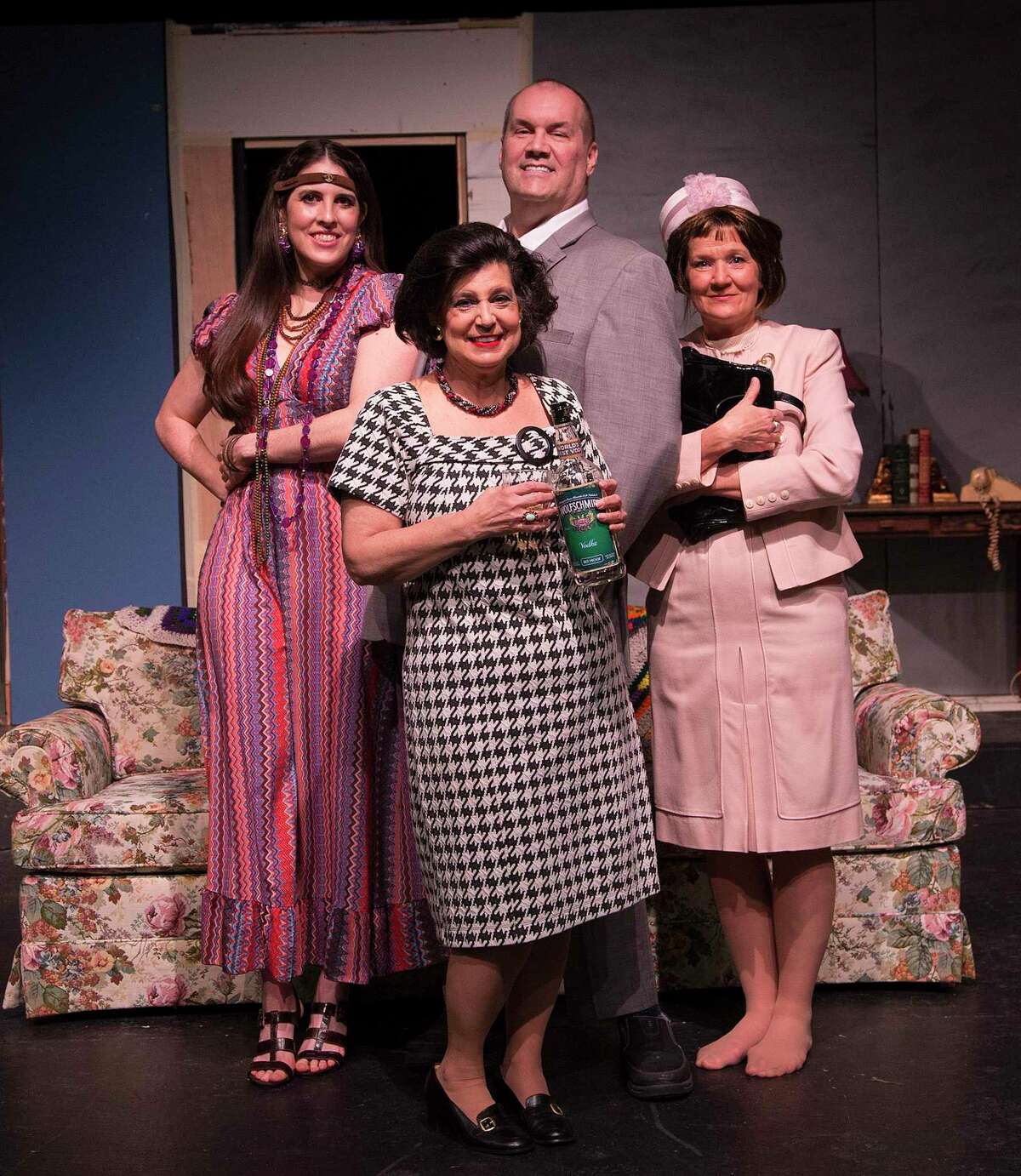 The cast of The Players Theatre Company's "Last of the Red Hot Lovers." Back is Michael Raabe as Barney, ladies from left are Amanda Abright as Bobbi, Donna Gylling as Elaine and Cindy Siple as Jeanette. The show opens on Jan. 22 at the Owen Theatre.