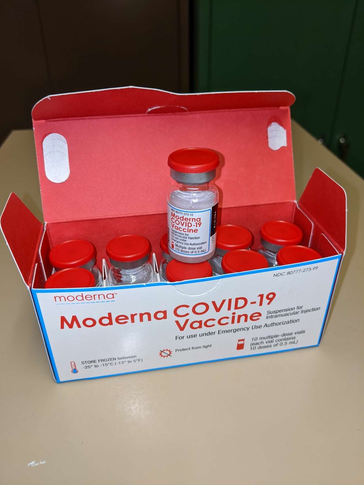The Moderna COVID-19 vaccine is being distributed to pharmacies and health departments around the Capital Region. The Pfizer vaccine is being sent to a state-run mass-vaccination site at the University at Albany.