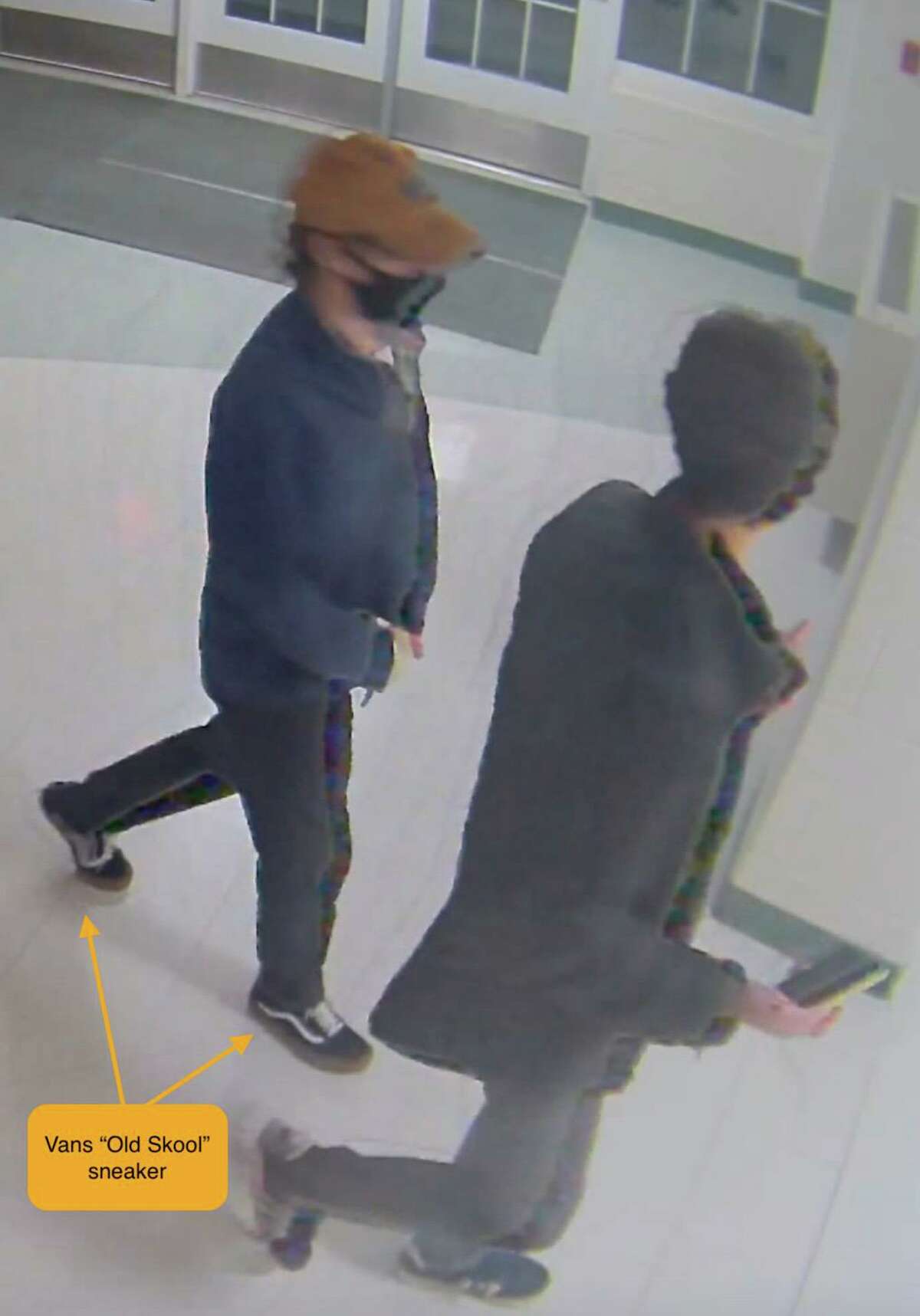 Darien Police released these photos of suspects who allegedly broke into Middlesex Middle School in Darien in late November on Jan. 13 asking the public's help identifying them. Police said they had id'd the suspects, who police said are not juveniles, as of Thursday, Jan. 14.
