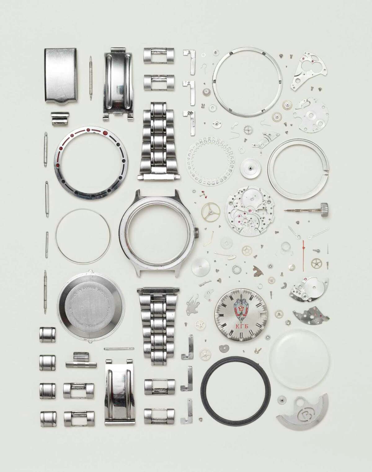 Watch parts. Последняя деталь. Disassembled watch.