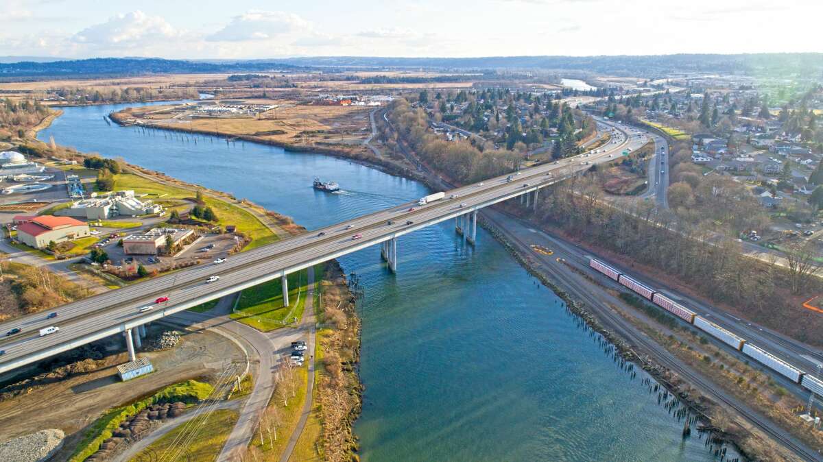 I-5 bridge over the Snohomish River in Everett, Wash.