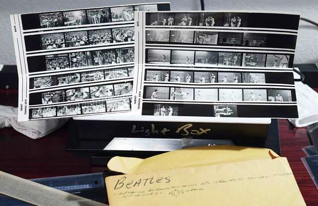 Bob Collister was a photographer in New York in the 1960s. His son, Brian, recently discovered many of his father's photos and negatives, which include pictures of the Beatles' concert at Shea Stadium in 1966. These are his contact sheets.