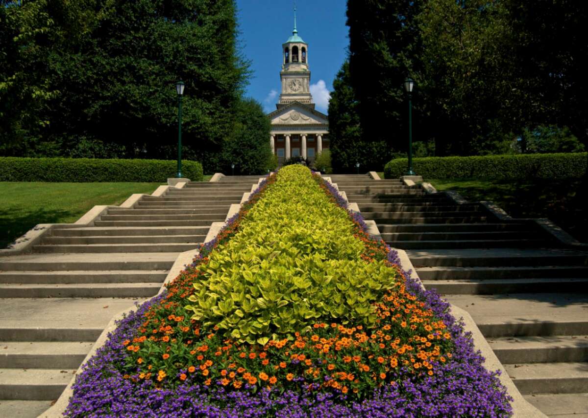 Alabama: Samford University - Private colleges considered in Alabama: 13 - Samford University statistics - 40-year net present value: $982,000 - 10-year net present value: $47,000 - Graduation rate: 74% - Median debt: $15,832 Samford University, located near Birmingham, Alabama, is one of the top Christian universities in the nation and is grounded in the liberal arts. Samford was ranked the second best in the nation for student engagement by the Wall Street Journal, a metric that assesses the preparedness students feel when applying their studies to the real world. Ninety-seven percent of undergraduate alumni find themselves working or continuing their studies within six months of graduation.