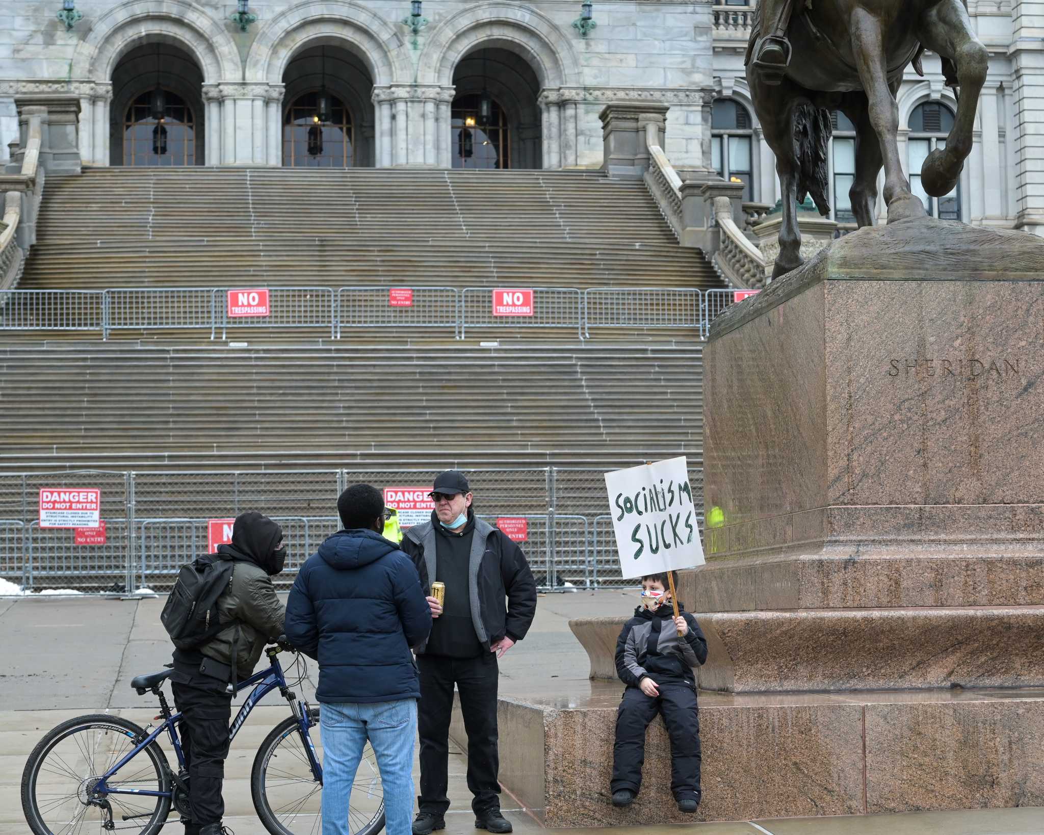 Downtown Albany sees no large gatherings or protests