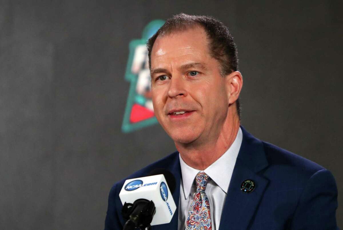 SAN ANTONIO, TX - MARCH 29: NCAA Senior Vice President of Basketball Dan Gavitt speaks to the media during media day for the 2018 Men's NCAA Final Four at the Alamodome on March 29, 2018 in San Antonio, Texas. (Photo by Mike Lawrie/Getty Images)