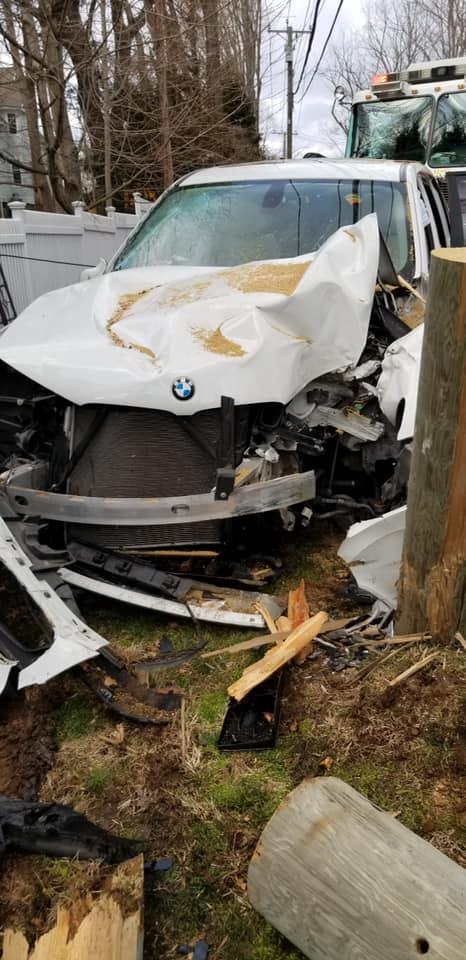 Police: Leaping dog causes driver to crash into utility pole in Westport - Vimarsana News