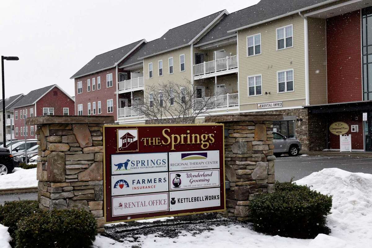 Exterior of the Springs luxury apartments on Tuesday, Jan. 19, 2021 in Saratoga Springs, N.Y. (Lori Van Buren/Times Union)
