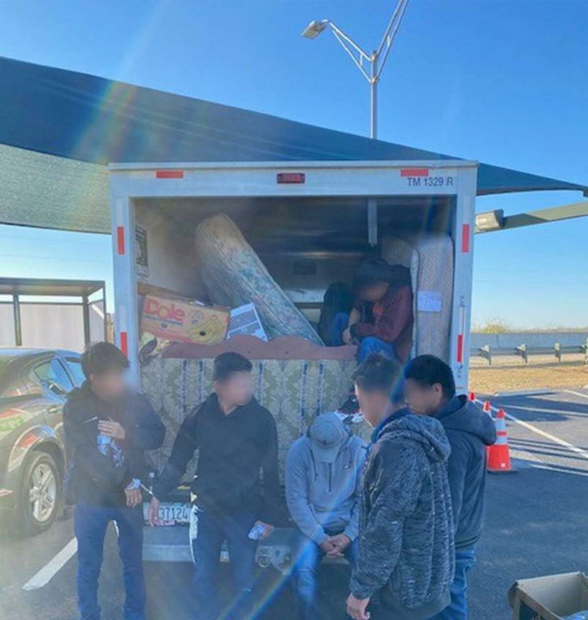 These individuals were discovered in the cargo area of a U-Haul. U.S. Border Patrol agents determined that the people were immigrants from Guatemala who were in the country illegally.