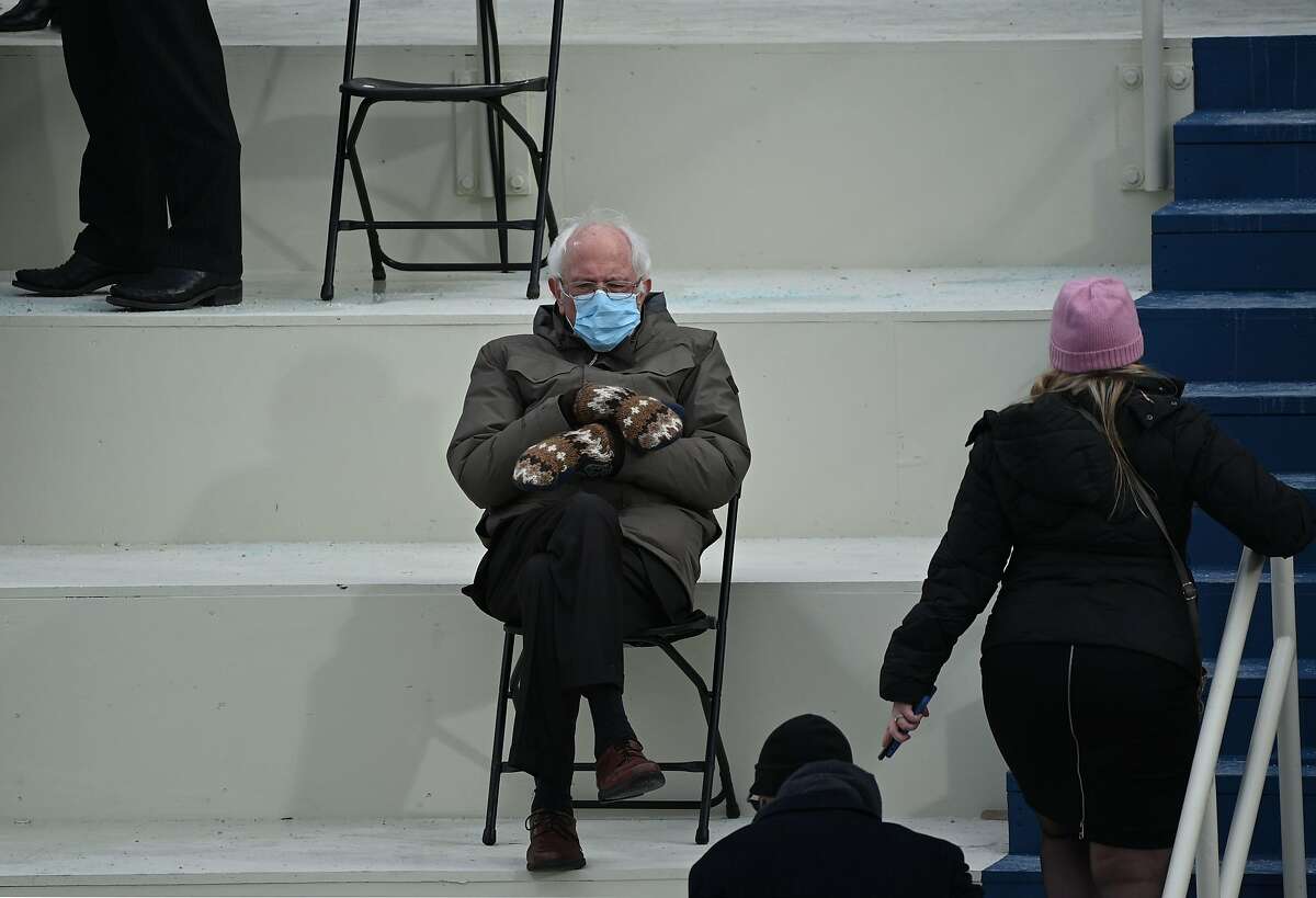 Former presidential candidate, Senator Bernie Sanders (D-Vermont) sits in the bleachers on Capitol Hill before Joe Biden is sworn in as the 46th US President on January 20, 2021, at the US Capitol in Washington, DC. Dressed in a brown Burton jacket and mittens made by a Vermont artisan, Sanders quickly became the talk of the town — even Vogue profiled his look. But it wasn't just his casual outfit that caught people's attention. One image, in particular, of Sanders huddled up in a folding chair captured the hearts of meme-makers everywhere. Suddenly, Sanders was being Photoshopped into all sorts of scenarios. Jumping on that bandwagon, here are some photos depicting what it would look like if Sanders were to bring his chair and cozy mittens to Connecticut.