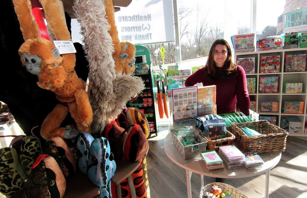 Jennifer Fila, owner of Town Center Toys, stands in her store at 5 River Rod in Wilton, Connecticut on Wednesday, January 20, 2020.