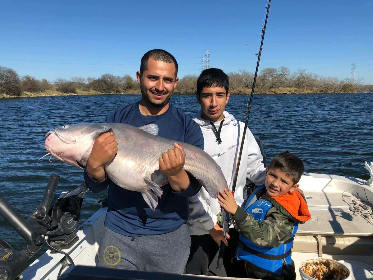 A local angler reeled in a 39.7-pound blue catfish that could have broken the lake's official record weight (36.19). However, Ruiz released the fish back into the lake instead of weighing it on a certified scare to make it official.