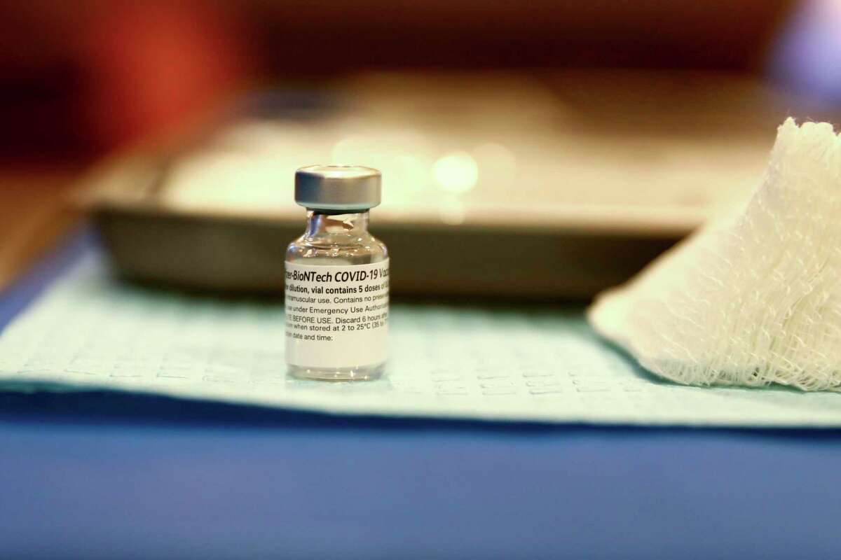 A vial of the COVID-19 vaccine developed by Pfizer and BioNTech. In January 2021, CEO Albert Bourla said the company is working to apply lessons learned to other vaccines and therapies it has under development, to include addressing cancer and Lyme disease. (Kareem Elgazzar /The Cincinnati Enquirer via AP)