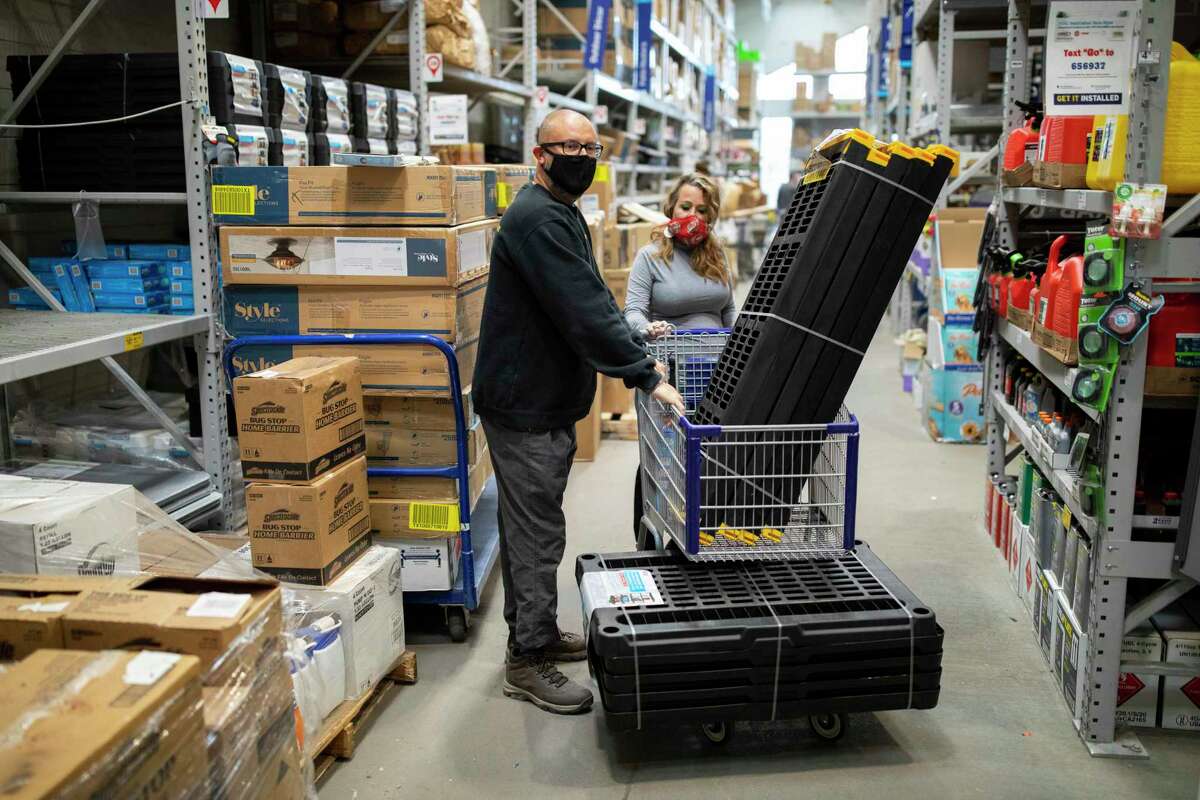 U.S. Army Command Sgt. Maj. (Retired) William Willie Apodaca-Fisk shops with his wife, Victoria Fisk, at a local hardware store, Thursday, January 14, 2021, in Las Cruces, N.M.